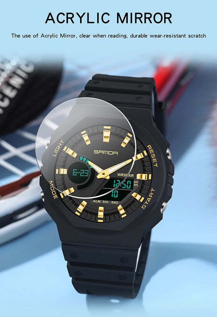 Reloj Digital LED Militar SANDA Estilo G para Hombre Resistente 50M