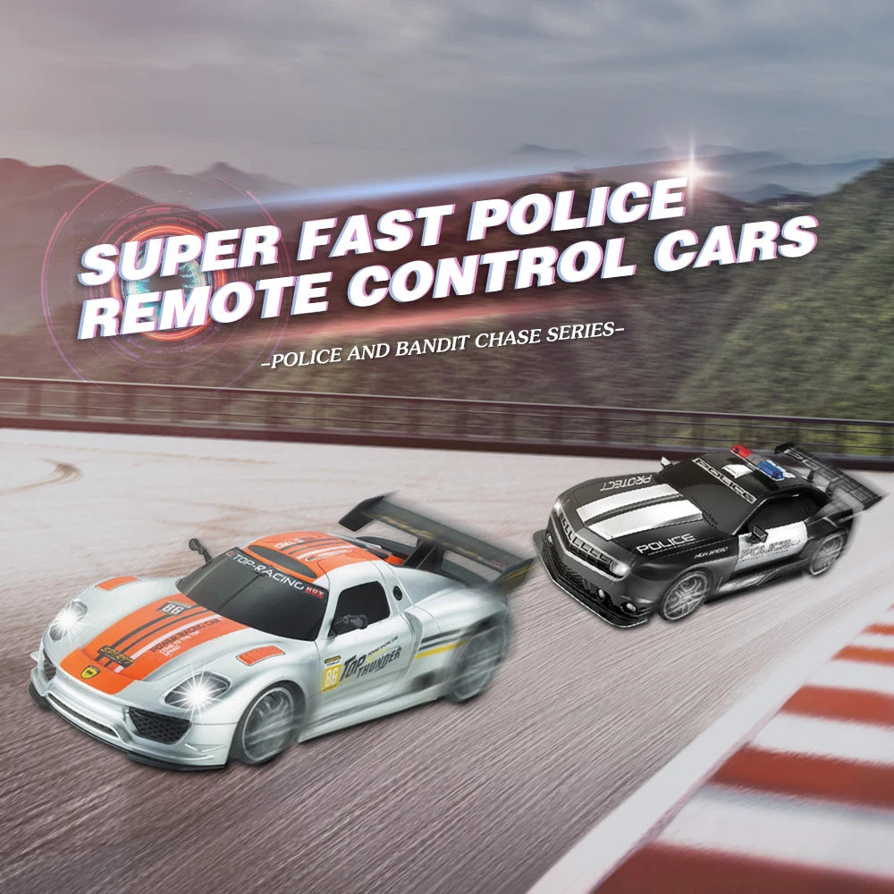 Auto RC Policía 1:12 Control Remoto 2.4G Alta Velocidad