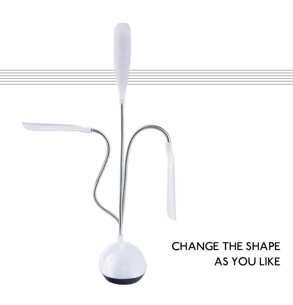 Lámpara LED de Lectura Portátil Flexible para Mesa