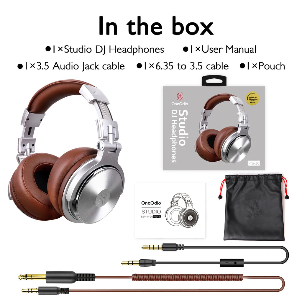 Oneodio Pro 30 Auriculares de Estudio DJ con Cable