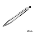 LMETJMA 9 ''12'' 14'' 16 ''pinzas de cocina pinzas de parrilla de acero inoxidable para cocinar barbacoa pinzas antideslizantes para ensalada Clips KC0312