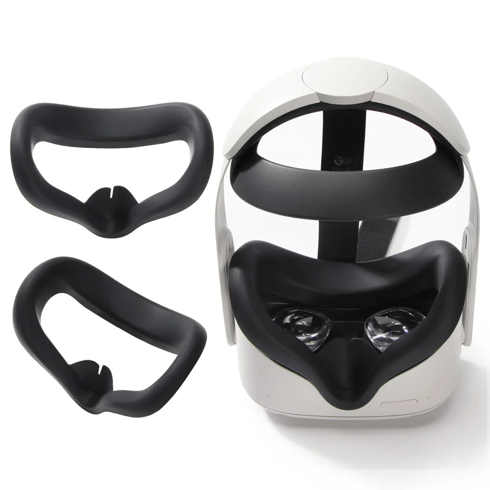 Cubierta de máscara de silicona VR, almohadilla facial, almohadilla protectora para ojos para Oculus Quest 2, accesorios para dispositivos VR
