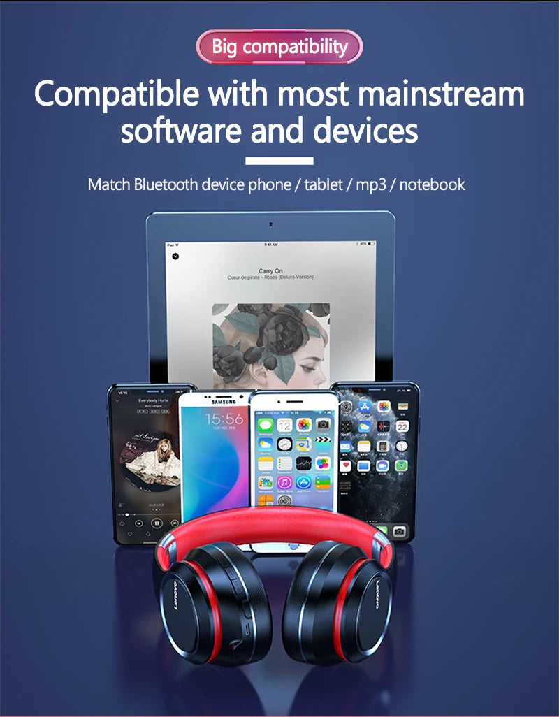 Lenovo HD200 Auriculares Bluetooth Plegables PC
