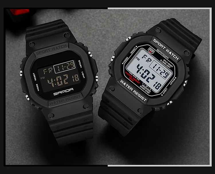 Reloj Digital SANDA 2107 Militar para Hombre, Estilo G Sport LED