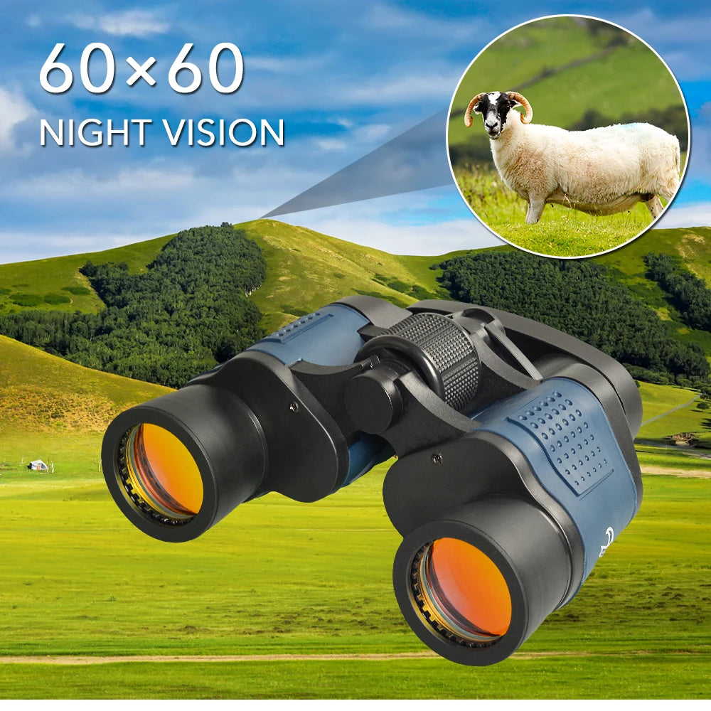 Binoculares HD 60x60 Visión Nocturna, 3000m, Prisma BAK4