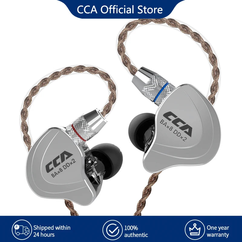 CCA C10 Auriculares Híbridos HiFi Monitor DJ