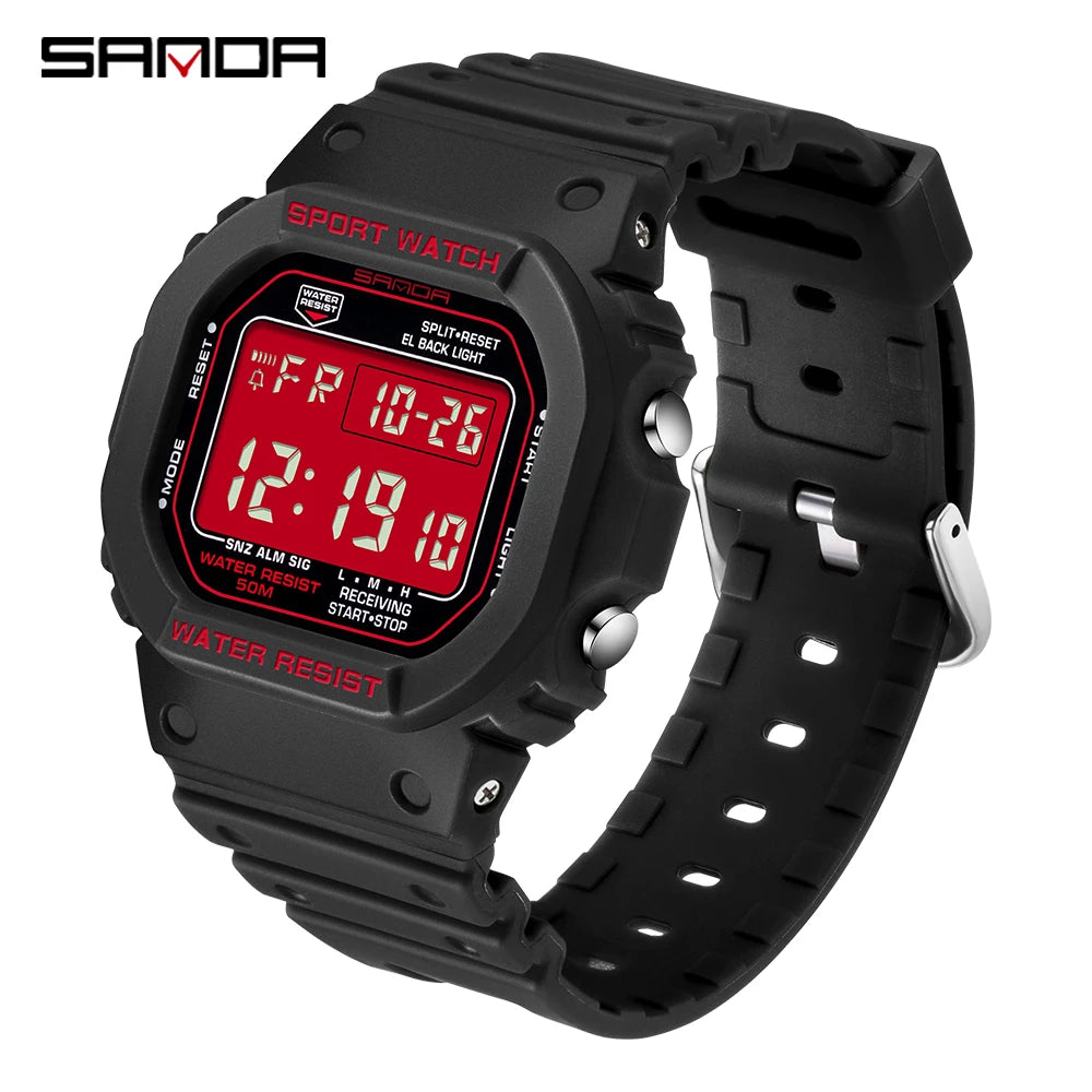 Reloj Digital SANDA 2107 Militar para Hombre, Estilo G Sport LED