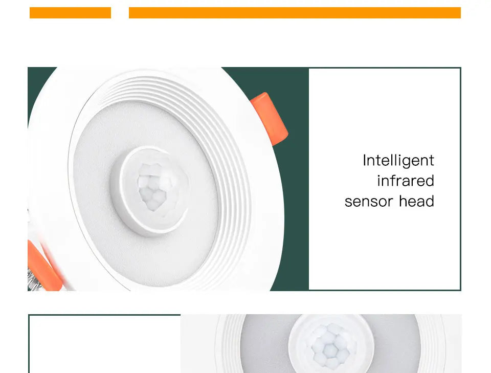 Foco LED Empotrable con Sensor de Movimiento PIR