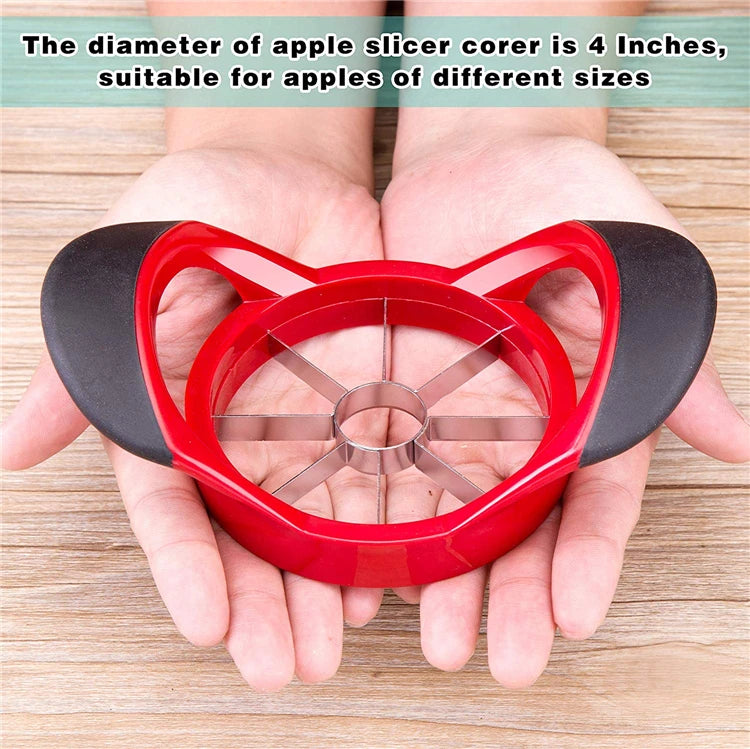 Rebanador de manzanas de acero inoxidable LMETJMA, cortador de manzanas ultracargado mejorado de 8 hojas, divisor KC0310