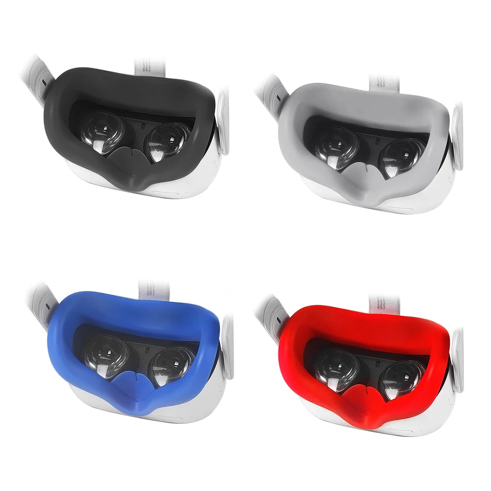 Cubierta de máscara de silicona VR, almohadilla facial, almohadilla protectora para ojos para Oculus Quest 2, accesorios para dispositivos VR