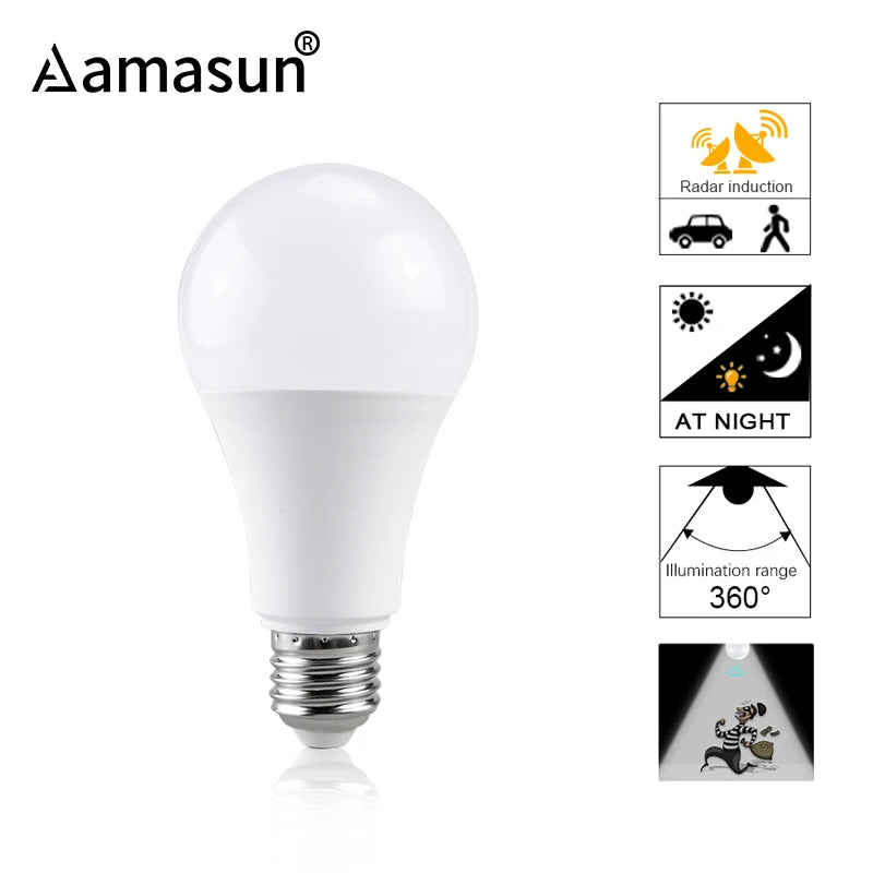 Bombilla LED E27 con Sensor de Movimiento por Radar