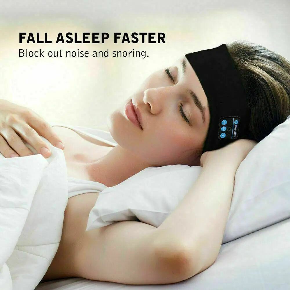 Auriculares inalámbricos con Bluetooth para dormir, correr, diadema, auriculares estéreo, auriculares deportivos, sombrero de música con micrófono, auriculares para teléfono inteligente