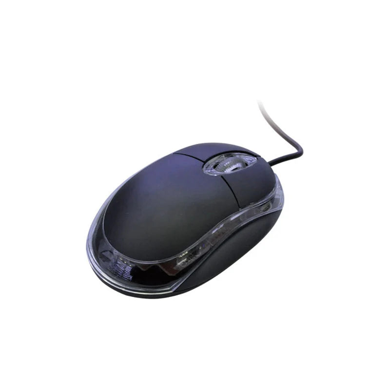 Mini ratón óptico con cable USB LED ratón de diseño ergonómico para PC/portátil/portátil
