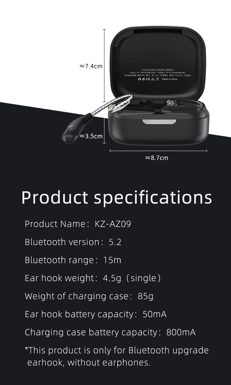 KZ AZ09 Cable Bluetooth 5.2 para Auriculares KZ