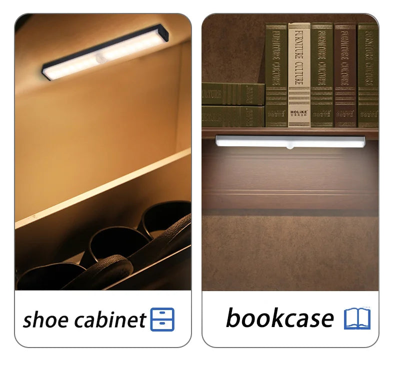 Luz Nocturna LED USB con Sensor para Gabinete
