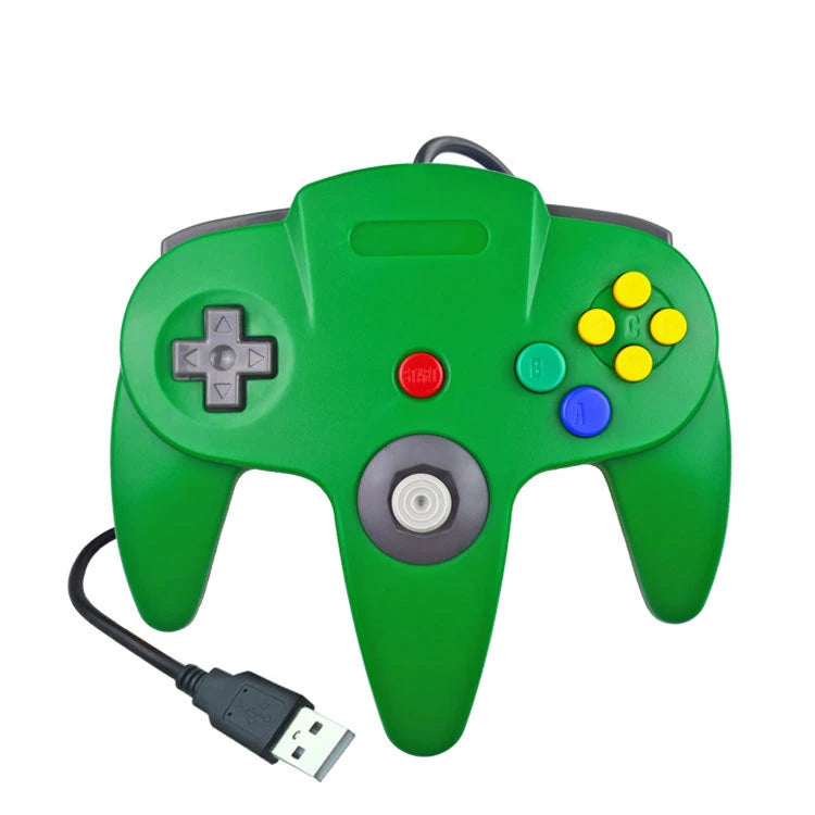 Mando con cable USB N64 mando de mando para Mac ordenador PC mango USB Gamepad