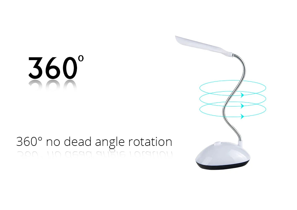 Lámpara LED de Lectura Portátil Flexible para Mesa