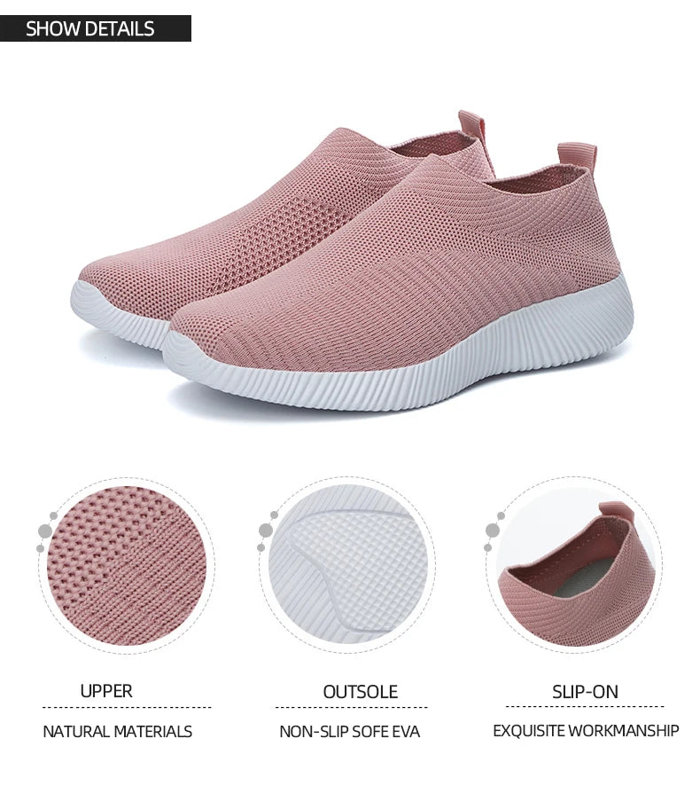 Zapatos vulcanizados para mujer, zapatillas de deporte de alta calidad para mujer, zapatos planos sin cordones, mocasines para mujer de talla grande 42, zapatos planos para caminar