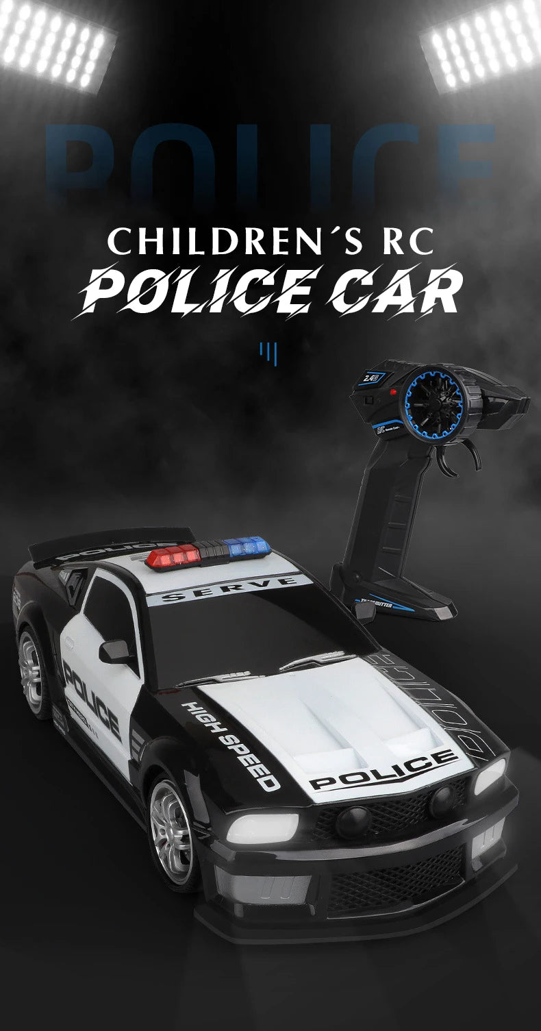 Auto RC Policía 1:12 Control Remoto 2.4G Alta Velocidad