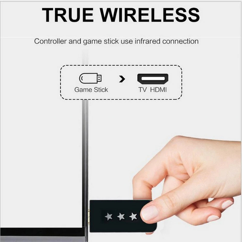 Consola de juegos de TV para el hogar, dispositivo inalámbrico HDMI de alta definición U-BOX u-treasure 818 para NES, Dendy retro, portátil, retro
