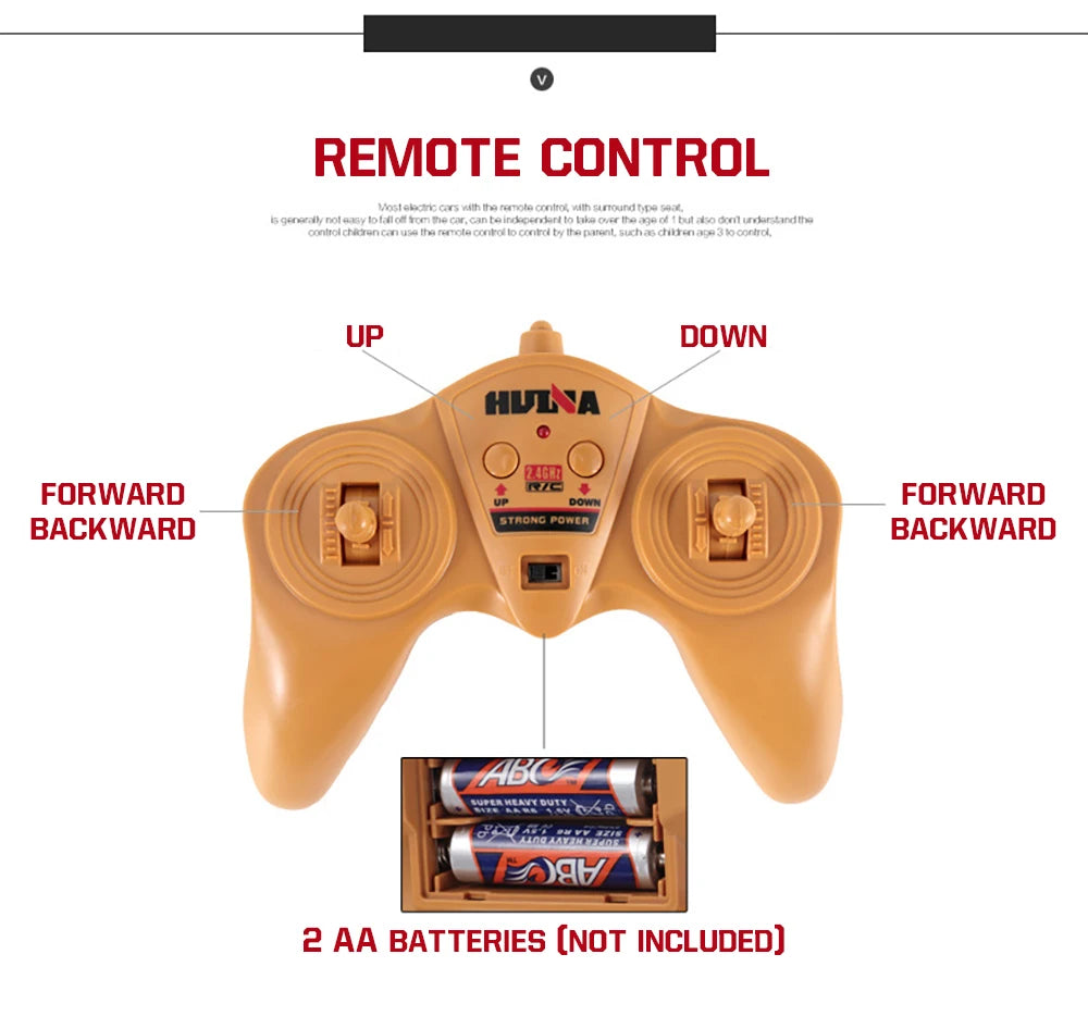 Camión Volquete RC 1:18 Control Remoto 6CH 2.4G Juguete Niños