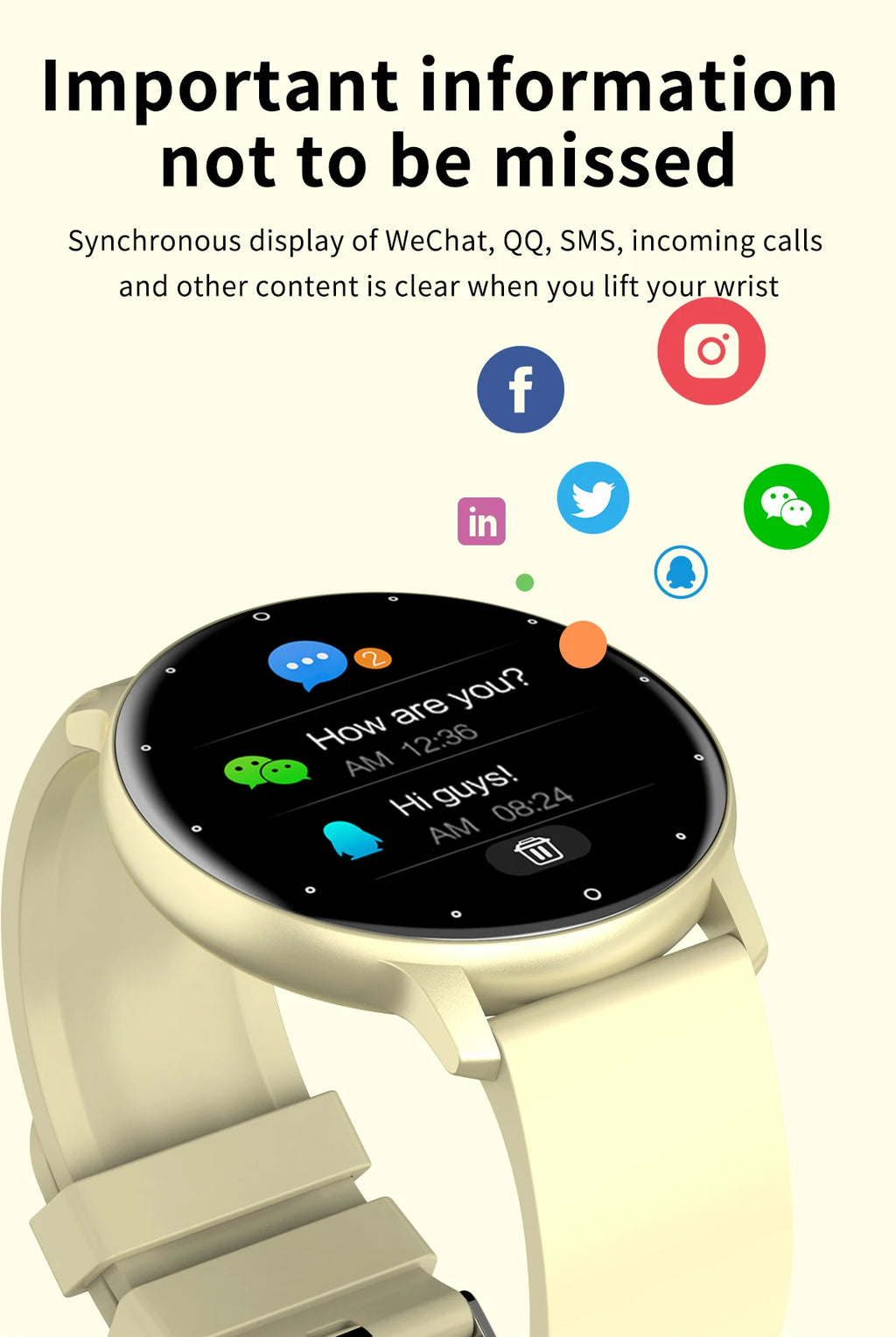 Reloj Inteligente Deportivo Impermeable con Monitor de Ritmo Cardíaco