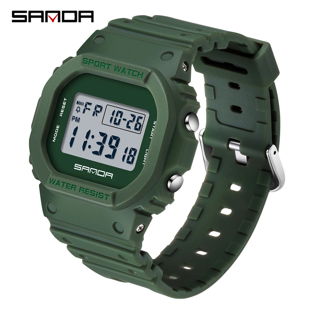 Reloj Digital SANDA 2107 Militar para Hombre, Estilo G Sport LED
