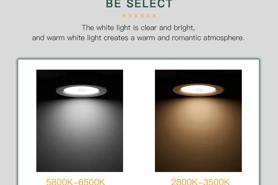 Foco LED Empotrable con Sensor de Movimiento PIR