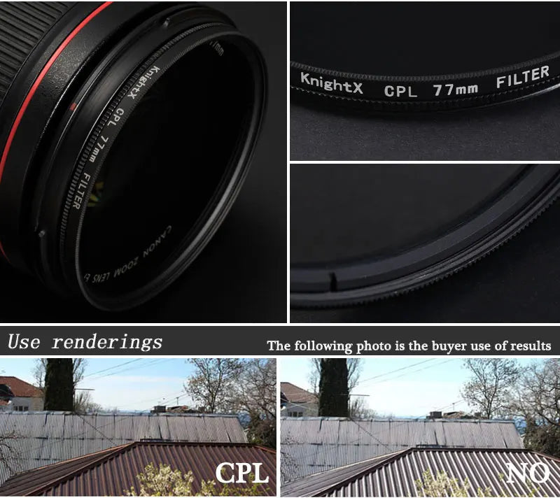 KnightX Filtros y Lentes 52mm para Teléfono Cámara Profesional