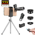 Kit Lentes 4 en 1 con Telescopio 22X para Teléfono APEXEL