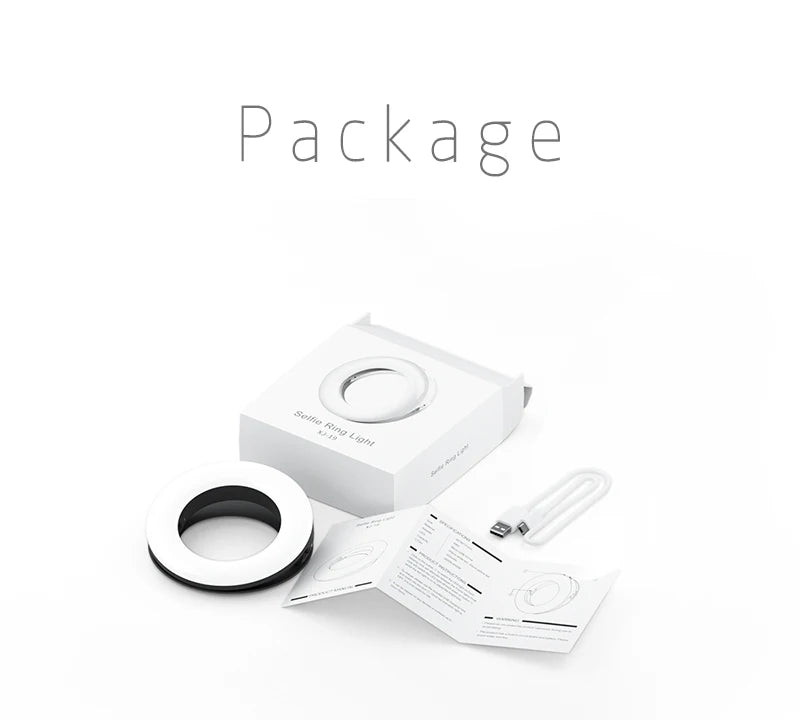 Anillo de luz LED para Selfie, lente para teléfono móvil, lámpara LED para Selfie, anillo para iPhone, Samsung, Xiaomi, teléfono, tableta, luz para Selfie