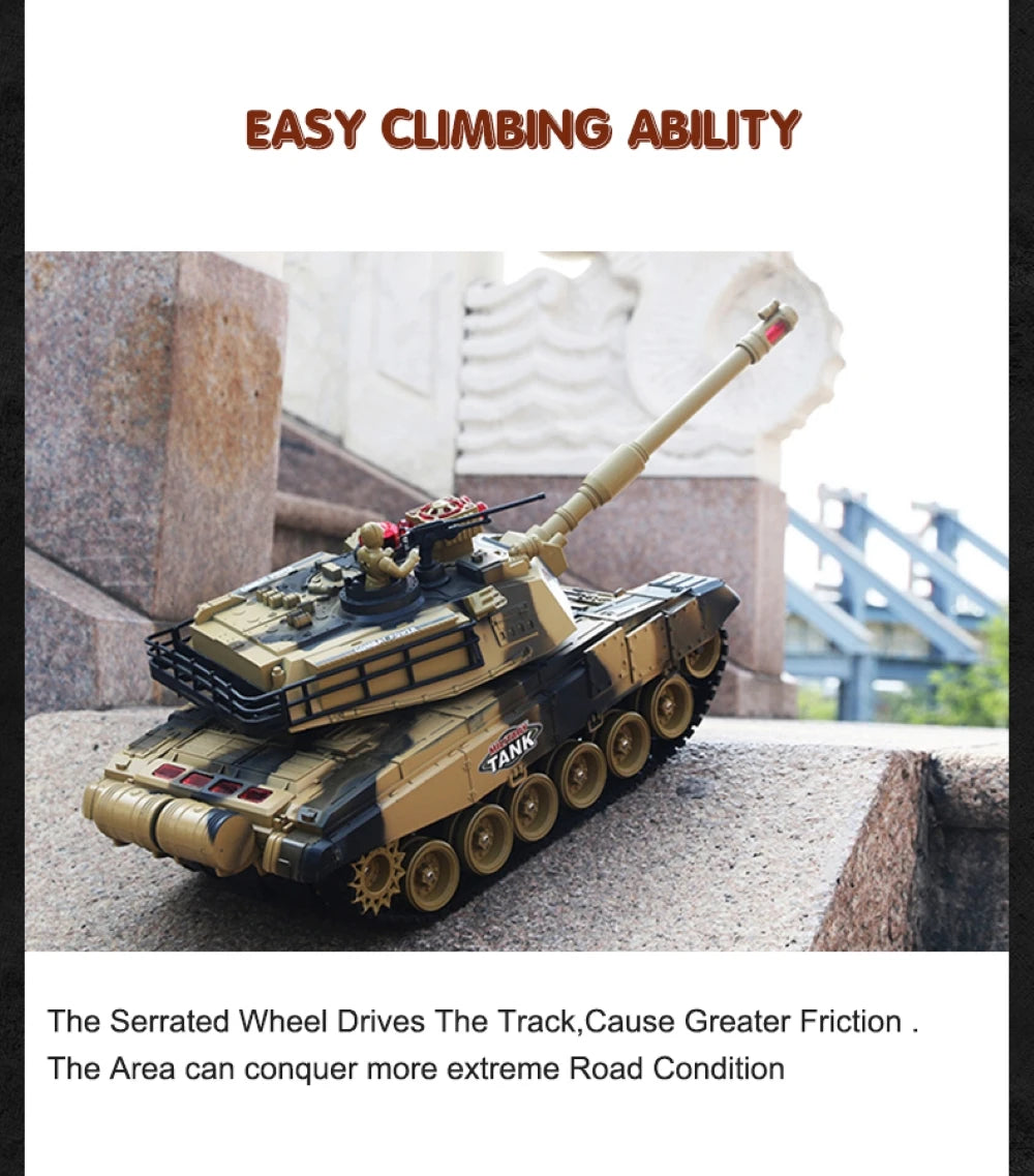 Tanque RC Grande 44cm Control Remoto Simulación Militar