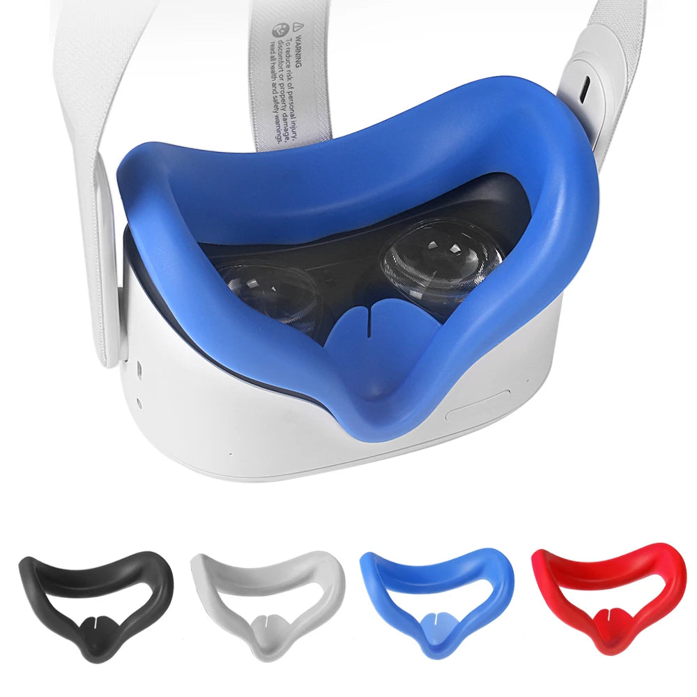 Cubierta de máscara de silicona VR, almohadilla facial, almohadilla protectora para ojos para Oculus Quest 2, accesorios para dispositivos VR