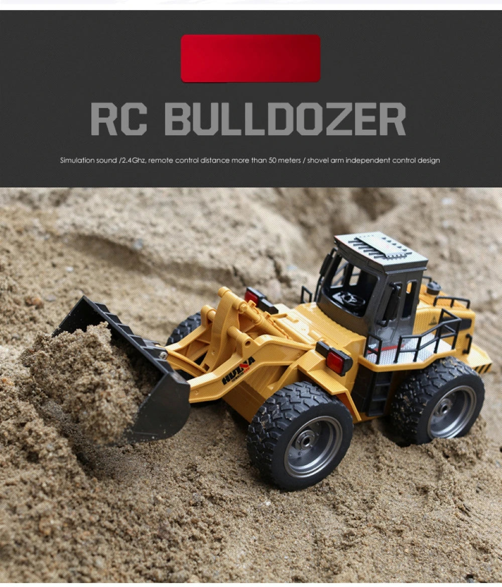 Tractor RC 1:18 con Pala Huina Juguete de Control Remoto