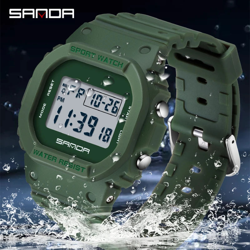 Reloj Digital SANDA 2107 Militar para Hombre, Estilo G Sport LED