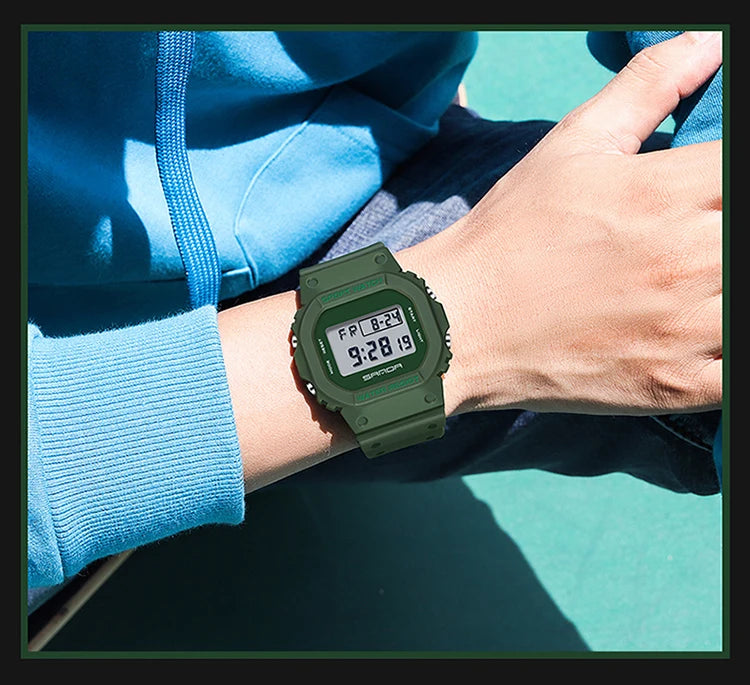 Reloj Digital SANDA 2107 Militar para Hombre, Estilo G Sport LED