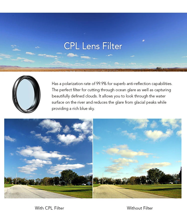 Kit 7 Lentes para Teléfono APEXEL con Filtros UV y CPL