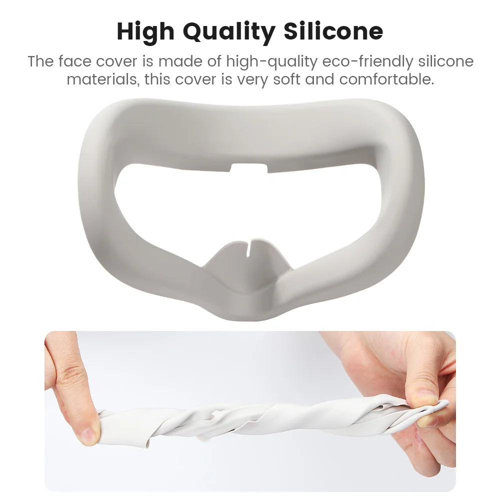 Cubierta de máscara de silicona VR, almohadilla facial, almohadilla protectora para ojos para Oculus Quest 2, accesorios para dispositivos VR