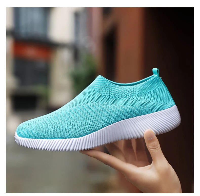 Zapatos vulcanizados para mujer, zapatillas de deporte de alta calidad para mujer, zapatos planos sin cordones, mocasines para mujer de talla grande 42, zapatos planos para caminar
