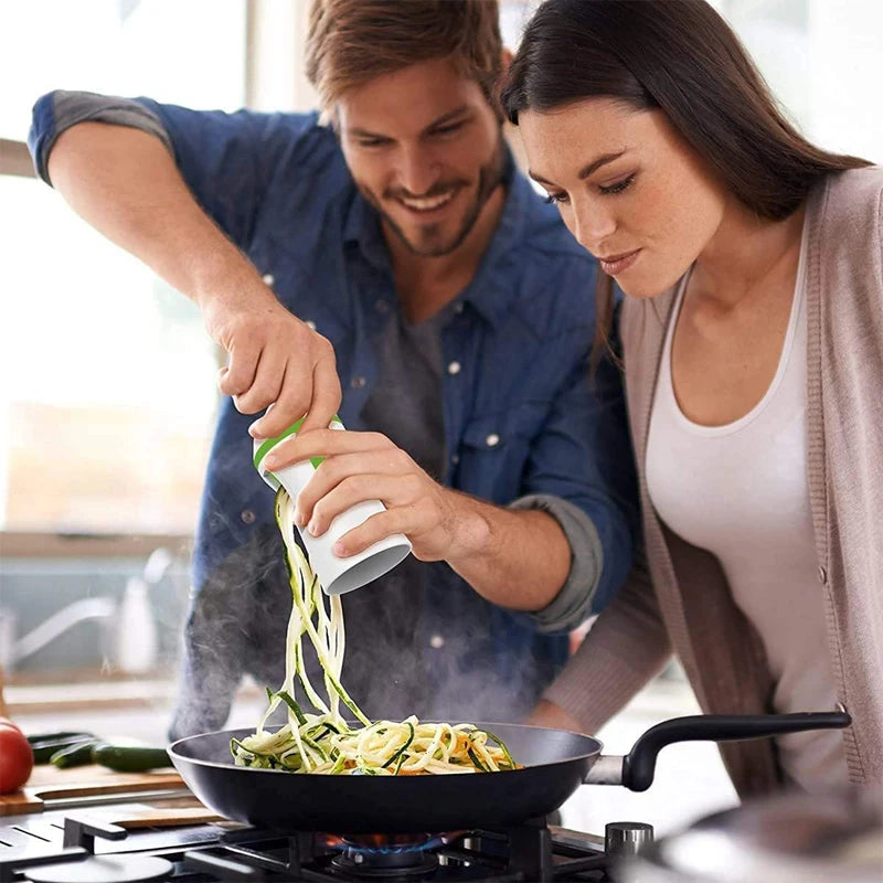 LMETJMA-Rebanador de verduras en espiral de alta resistencia, cortador en espiral de verduras, máquina para hacer espaguetis, Pasta, fideos, KC0335