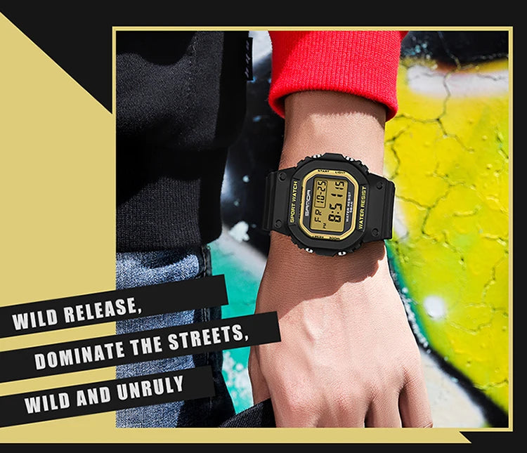 Reloj Digital SANDA 2107 Militar para Hombre, Estilo G Sport LED
