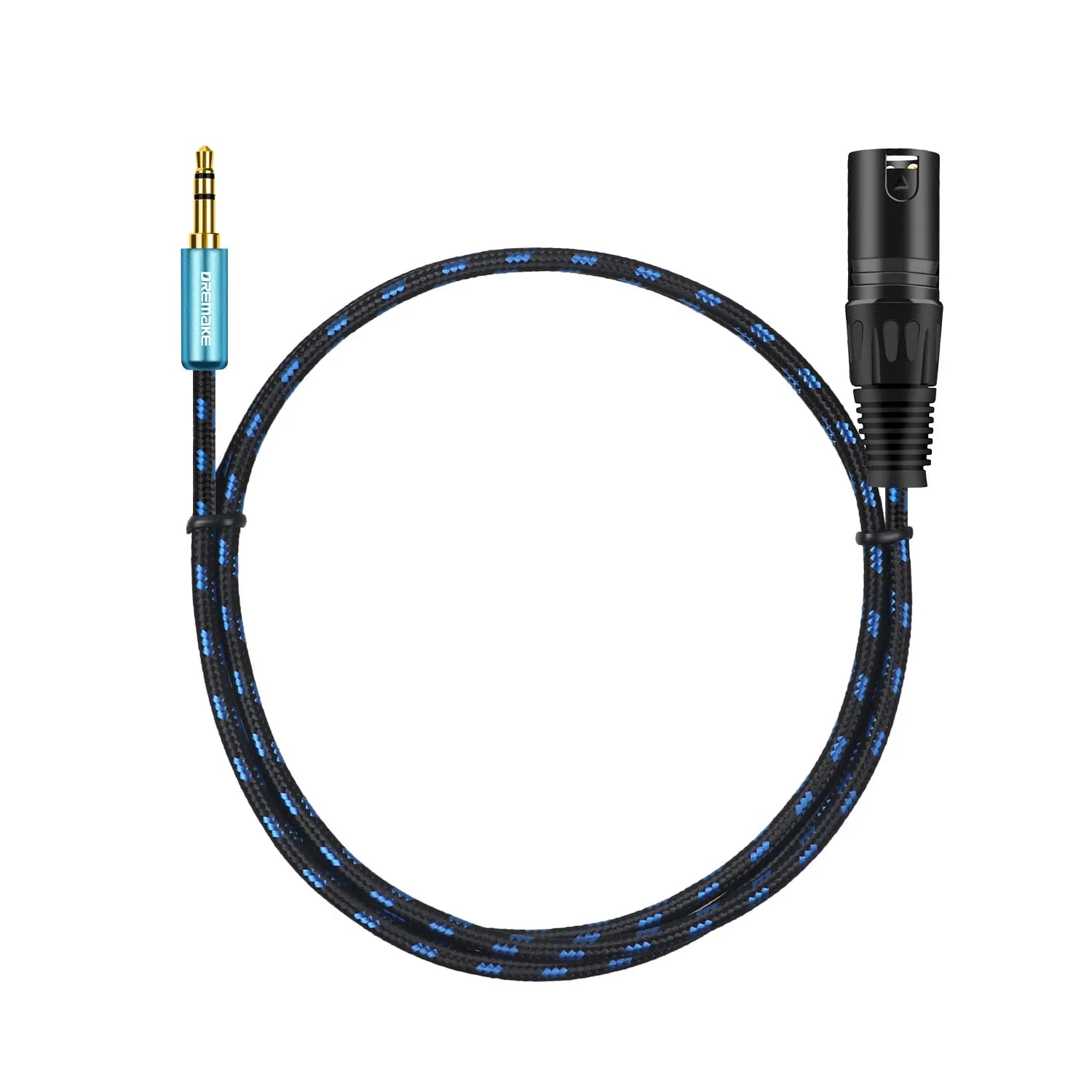 DREMAKE Aux 3,5 mm macho a XLR Cable de audio con enchufe macho de 3 pines XLR a 1/8 ''Mini Jack 3,5 mm Cable convertidor desequilibrado para altavoz