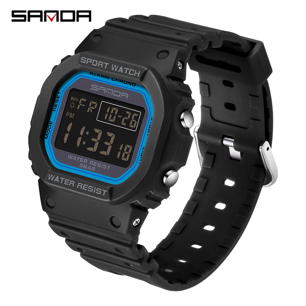 Reloj Digital SANDA 2107 Militar para Hombre, Estilo G Sport LED