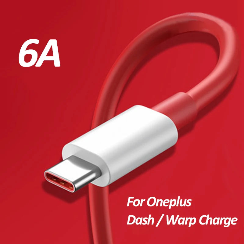 Cable de Carga Rápida 6A USB-C para OnePlus Warp/Dash
