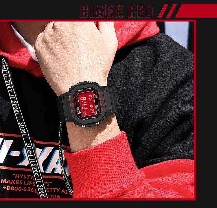 Reloj Digital SANDA 2107 Militar para Hombre, Estilo G Sport LED