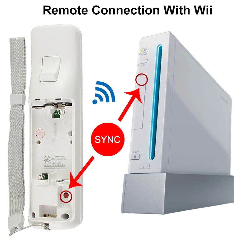 Control Remoto Inalámbrico con Motion Plus para Nintendo Wii y Wii U