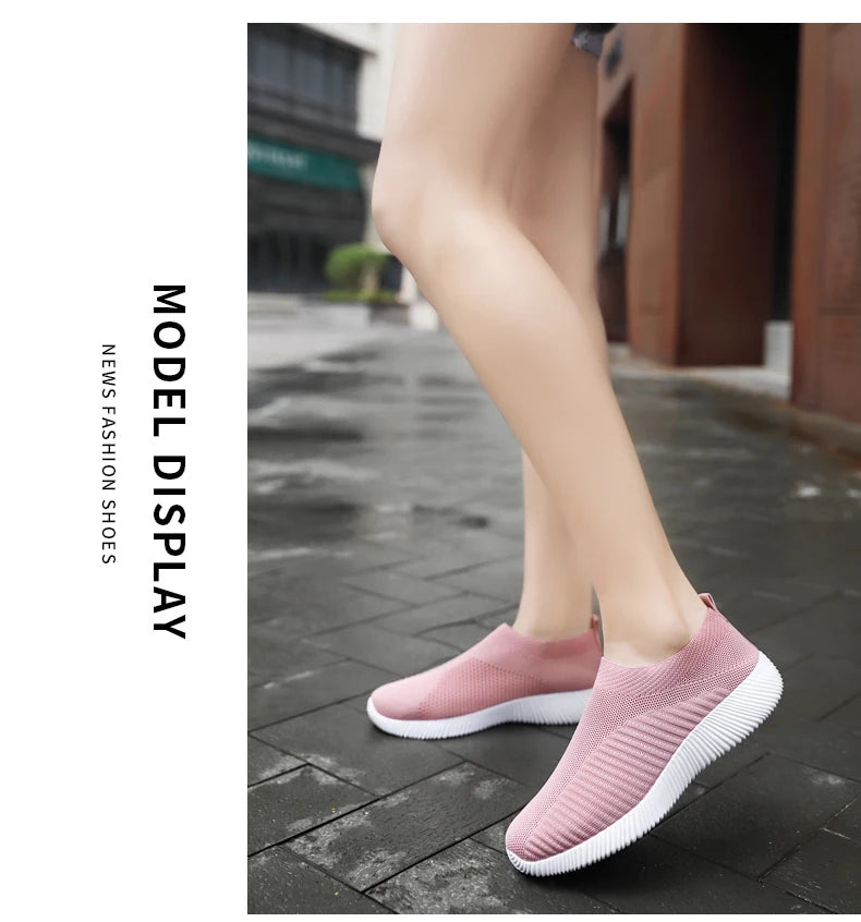 Zapatos vulcanizados para mujer, zapatillas de deporte de alta calidad para mujer, zapatos planos sin cordones, mocasines para mujer de talla grande 42, zapatos planos para caminar