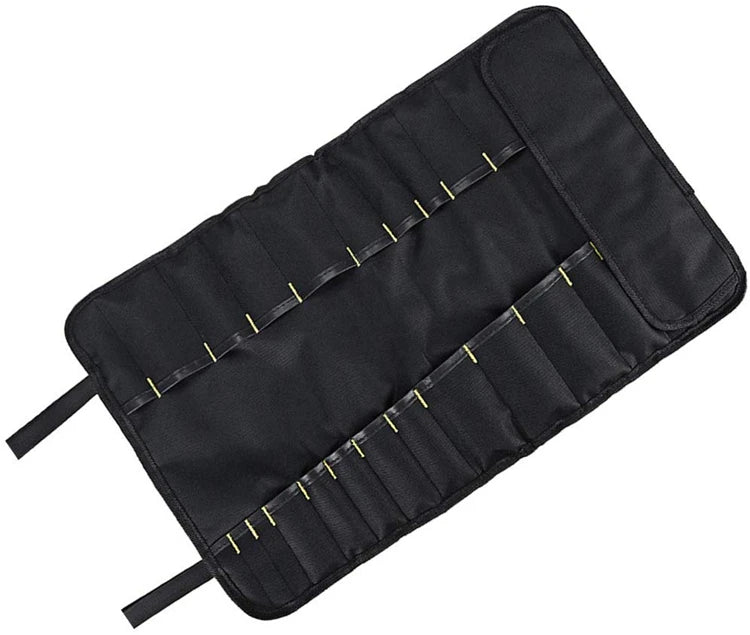 LMETJMA Premium 22 ranuras bolsa para cuchillos de Chef tela Oxford bolsa enrollable para cuchillos portátil duradero bolsa de almacenamiento de cubiertos funda de transporte KC0318