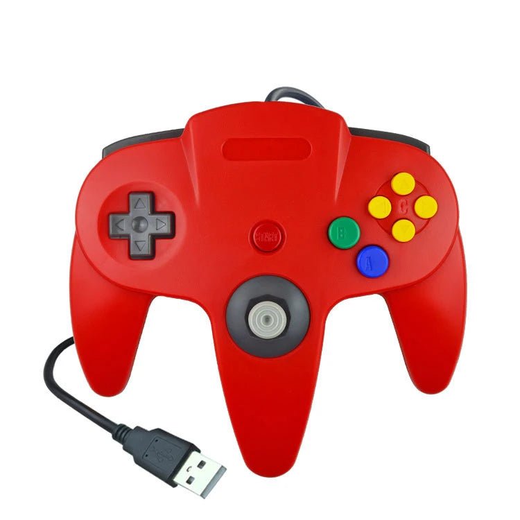 Mando con cable USB N64 mando de mando para Mac ordenador PC mango USB Gamepad