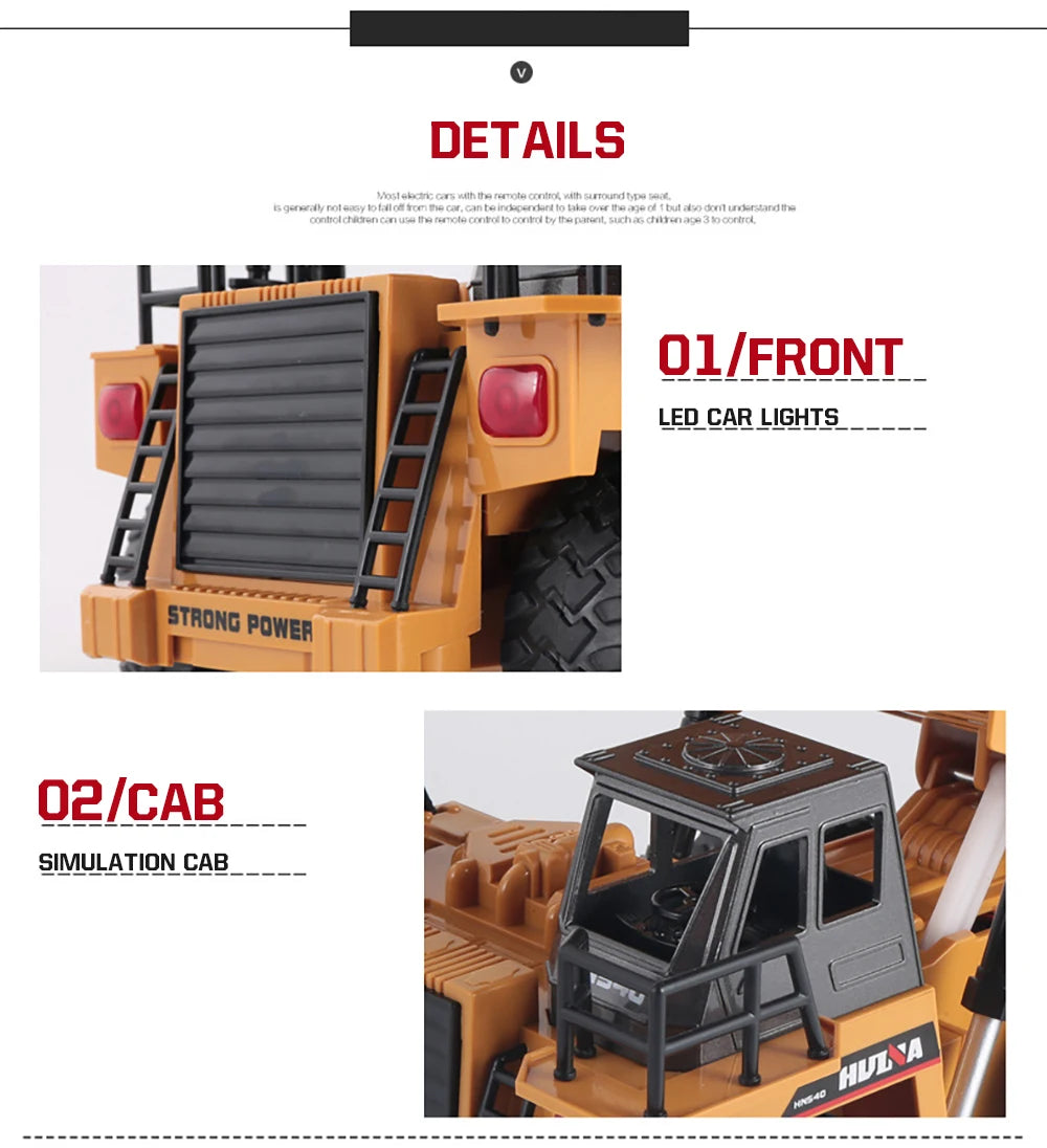Camión Volquete RC 1:18 Control Remoto 6CH 2.4G Juguete Niños